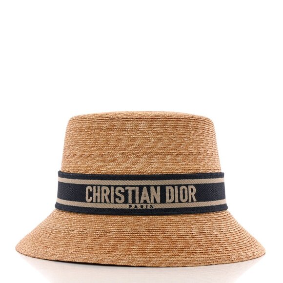 Christian Dior  Straw Bucket Hat - Picture 1 of 9